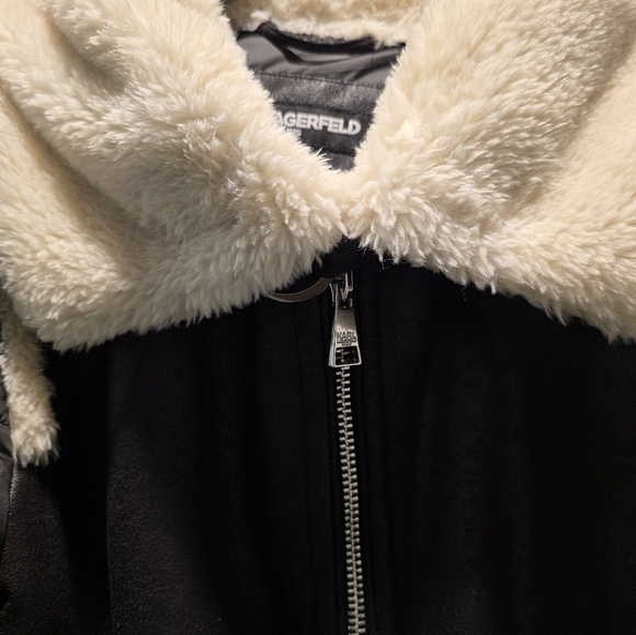 Karl Lagerfeld FAUX Shearling & Suede Jacket - Picture 6 of 11